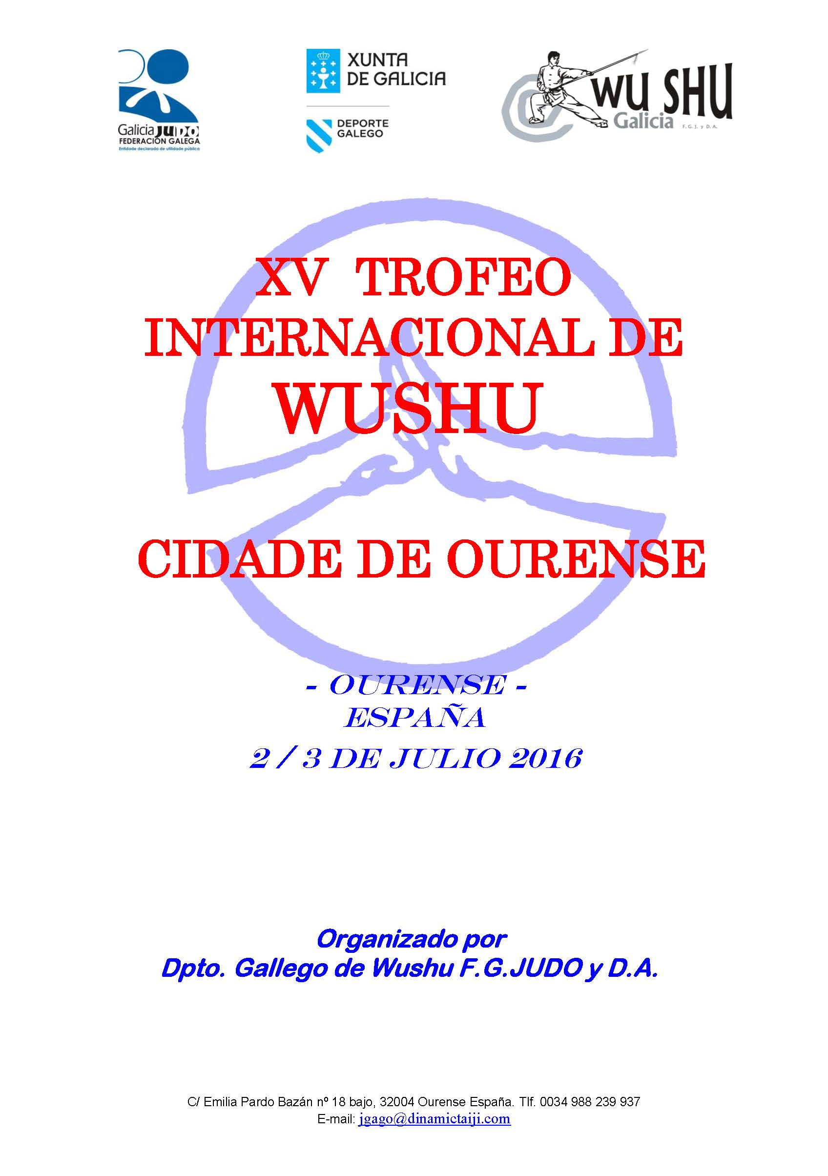Torneo Internacional de Wu-Shu &quot;Ciudad de Ourense&quot; 02-07-16
